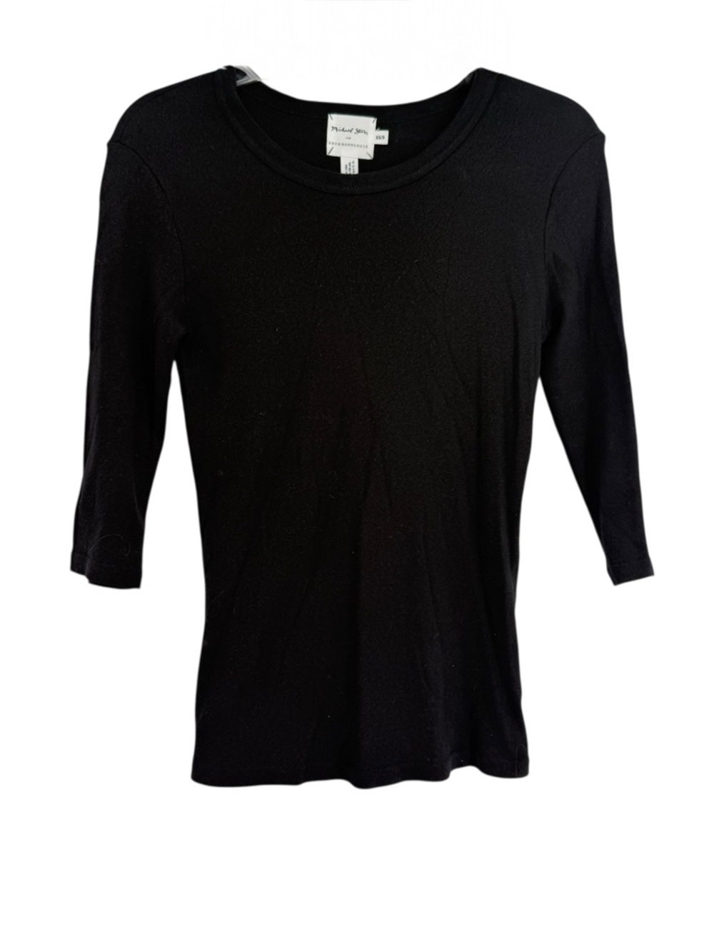 Anthropologie/ Michael Stars Black Top Tee Size XS/S Staple Capsule Stretch